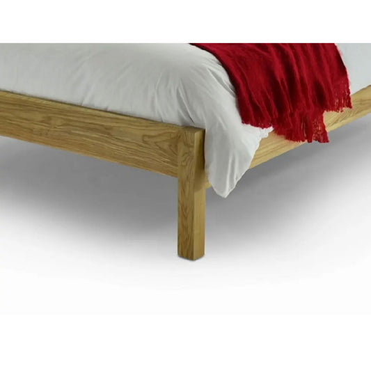 ASHBOURNE SOLID OAK BED WITH INTERNAL METAL FRAME