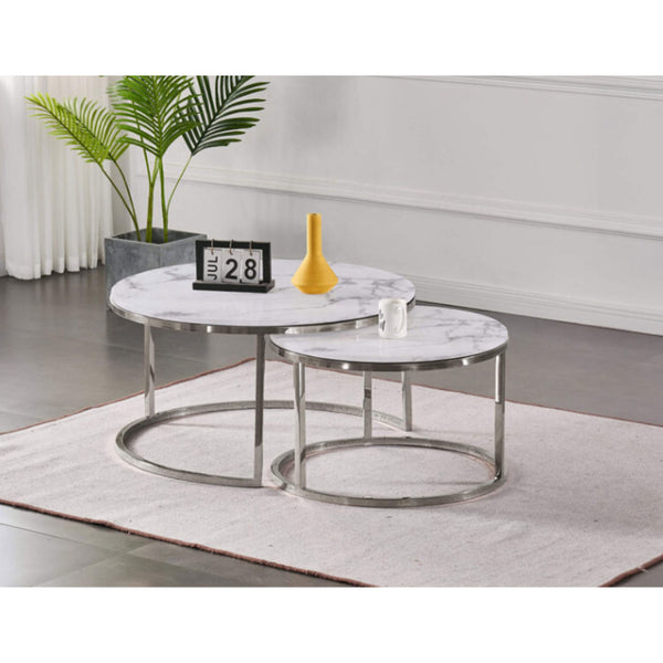 Avalon Marble Coffee Table Set