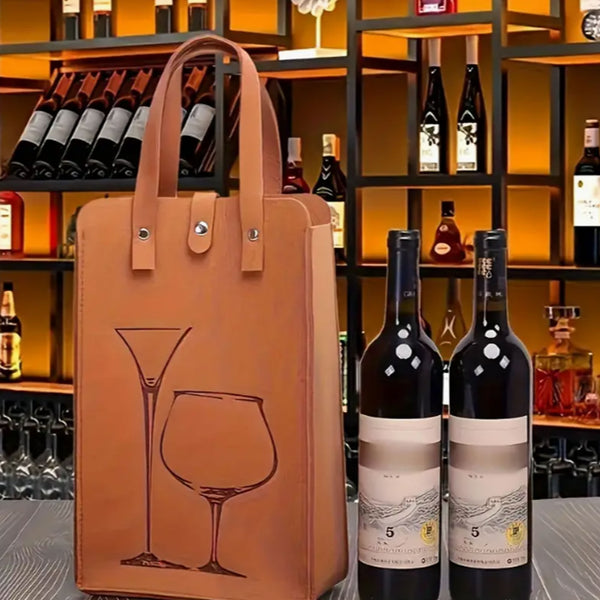 Premium Felt Wine Tote Bag