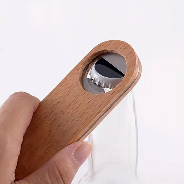Beech wood bottle opener
