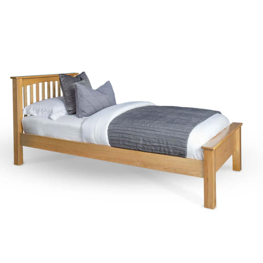 Brantham Bed Frame - Low Foot End - 3ft Single - Natural Oak