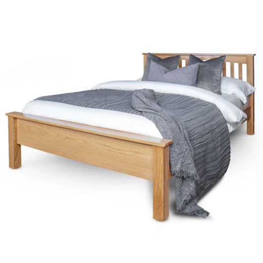 Brantham Bed Frame - Low Foot End - 6ft Super King - Natural Oak