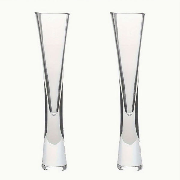 Elegant Crystal Champagne Glasses - PAIR, 5oz