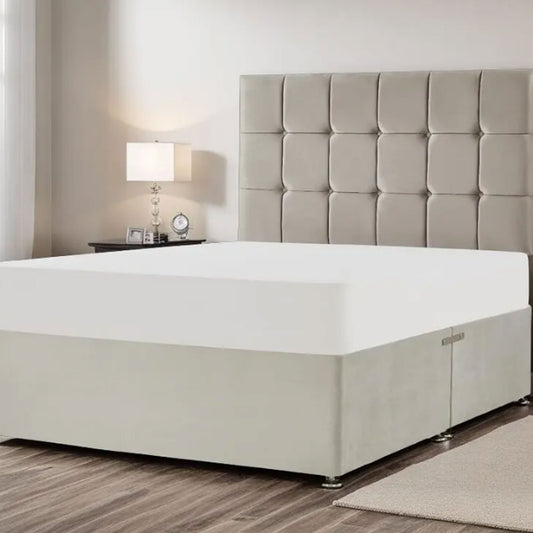 Cubed Button Headboard - Plush Velvet