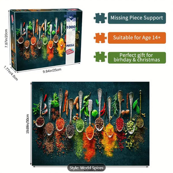 1000pcs World Spices Jigsaw